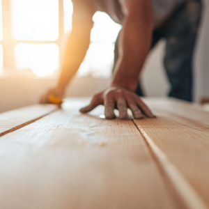 Artisan pose de parquet